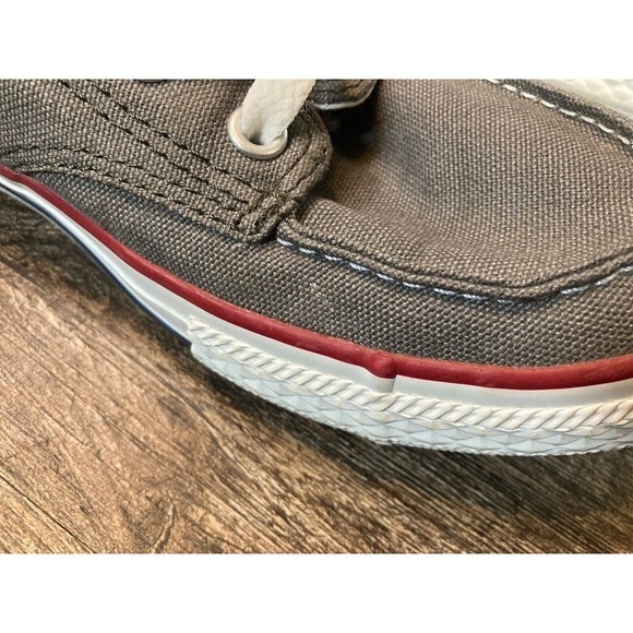 CONVERSE ALLSTAR Boat Style Sneakers Gray Canvas Youth 3 Women’s 5.5 - Picture 11 of 12